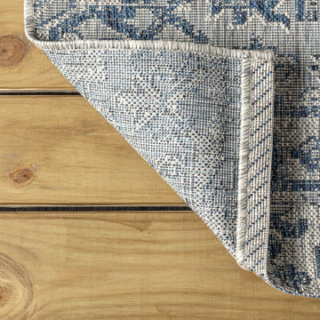 Estrella Bohemian Medallion Textured Weave Indoor/outdoor Octagon Rug
